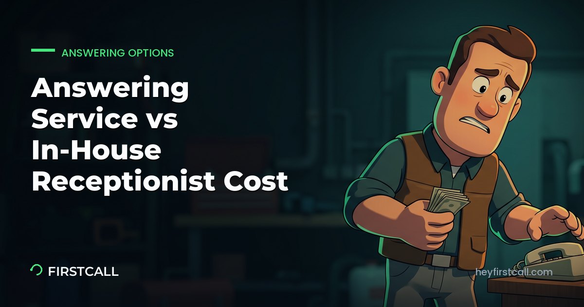 Answering Service vs In-House Receptionist Cost