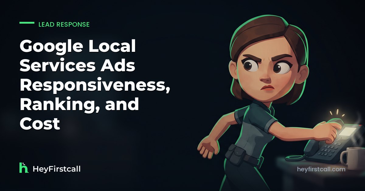 Google Local Services Ads Responsiveness, Ranking, and Cost